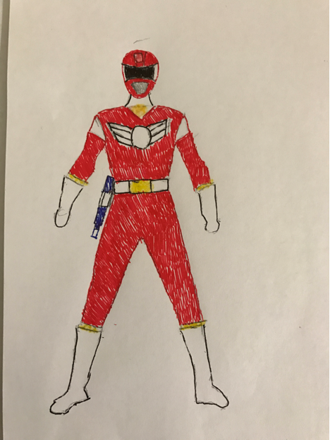 easy power ranger drawing