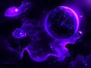 purple galaxy planets