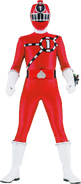 The Red Epic Ranger morphed into Train Quantum Guardian Ranger 1 as seen in Epic