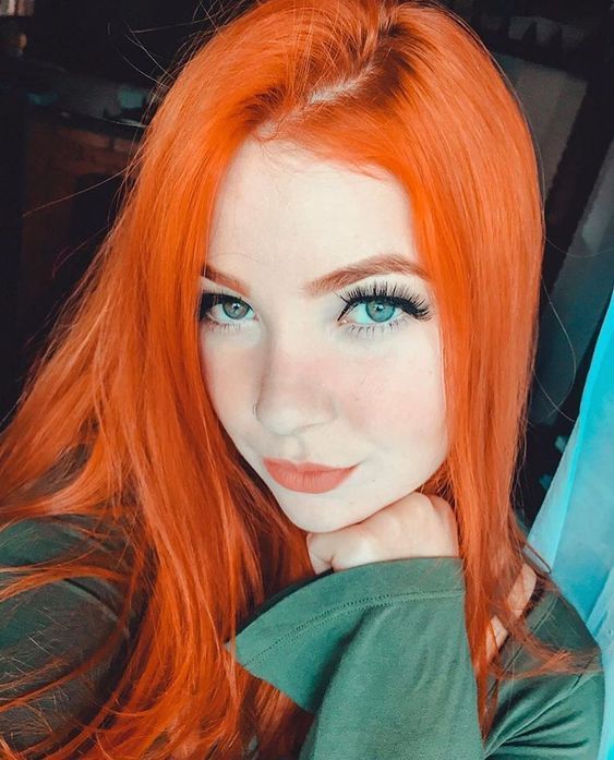 beautiful girl with orange hair