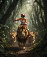 Red beasts-explorer with lions.png (1.43 MB) Red Ranger and Lions