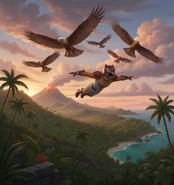 Brown beasts-explorer flying with hawks.png (1.32 MB) Brown Ranger and Hawks