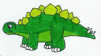 Steggy the Green Stegosaurus by MCsaurus