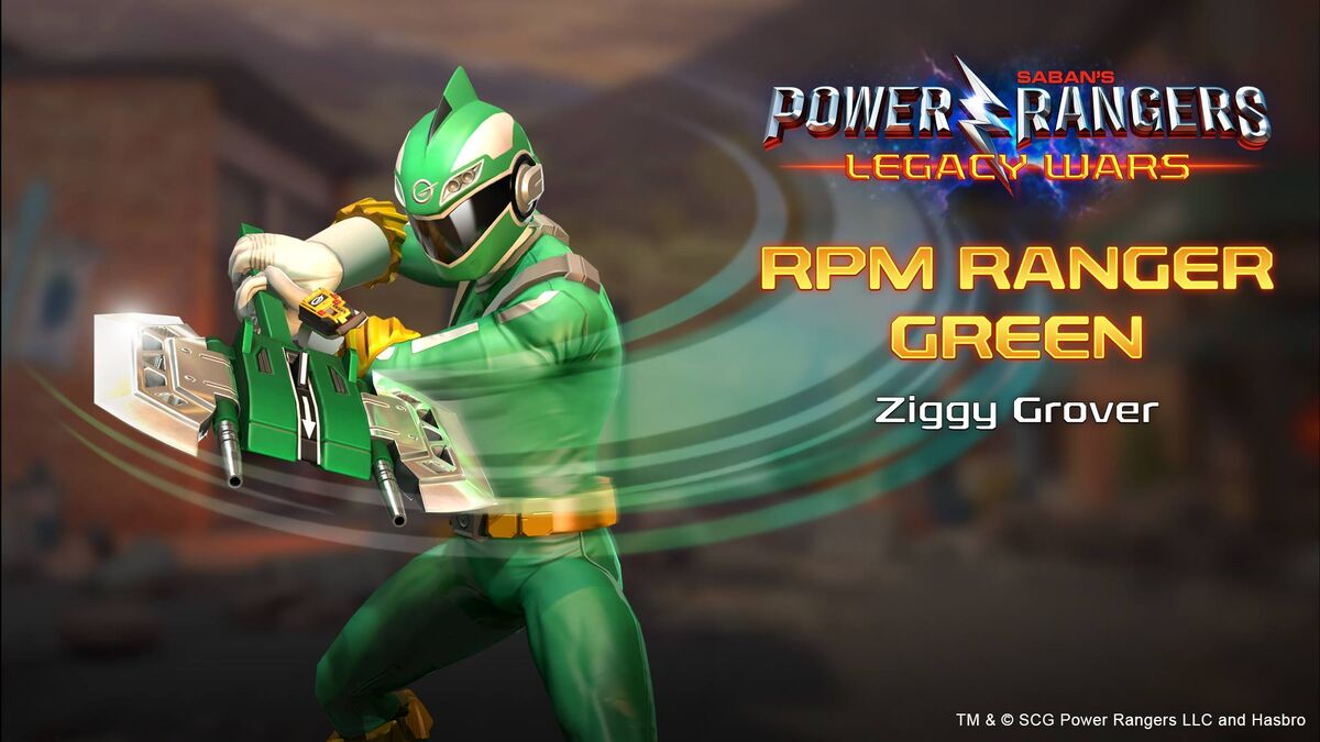 power rangers rpm green ranger ziggy