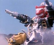 MMPR Dino Megazord en modo tanque