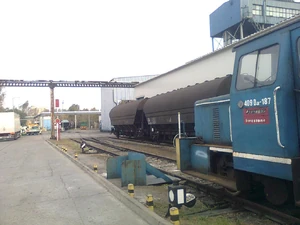 Bocznica stacji towarej Koziegłowy przy Elektrowni Karolin