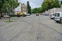 Ulica Sczanieckiej - (ogrodzenie szpitala ; trójkąt nawrotowy)