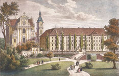 Poznańska Fara i kolegium jezuickie na rysunku Juliusa von Minutoliego (XIX wiek)