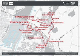 Linia 189 - przebieg