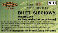 Bilet sieciowy ulgowy (rok 1999)
