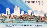 Znaczek z okazji 750-lecia lokacji Poznania