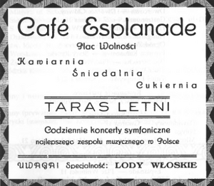 Cafe Esplanade - reklama