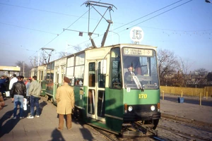 Konstal 105Na tram nr 170, Linia 15,Poznań . Nov 1989