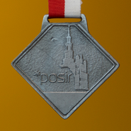 Rewers medalu pamiątkowego 4 edycji półmaratonu.
