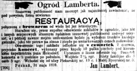 Browar Lamberta - anons - 1859.jpg (236 KB) Anons z 2 czerwca 1859 r.