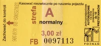 Bilet normalny na linie pospieszne do 10 przystanków (2011)