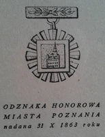 Odznaka Honorowa nadana 1863 roku