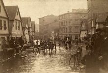 Powódź - ul. Chwaliszewo - 1888 rok
