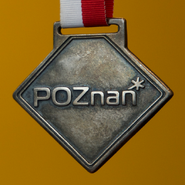Rewers medalu pamiątkowego 3 edycji półmaratonu.