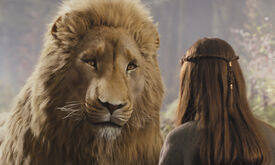 Aslan and Lucy.