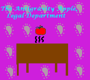 The Apple at its desk in Legal. Drawing by Meg (chem_nerd's sister), c. 2005