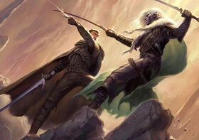 Artemis and Drizzt - Todd Lockwood