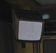 The television in the Elliot's Express cable car that the tape plays on.