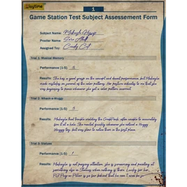 Test Subject Assessment Form1
