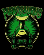 The artwork of the Pianosaurus T-Shirt (2)