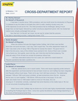 CrossDepartmentReport