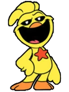 A mural of KickinChicken's second pose found in Playcare.