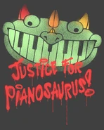 Justice For Pianosaurus Artwork (Gray)