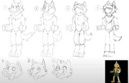 Concept Art for the Wolf Outfit for Players.