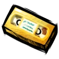Yellow tape sticker. The first sticker you'll receive for the quest. Use this to play the VHS tape.