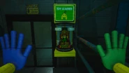 The Bunzo Bunny toy seen being scanned to open the door leading to the start of the Hidden Labyrinth.