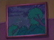 Tree branch snaps off in the wind.