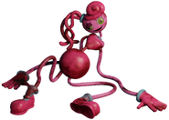 A render of a bloody Mommy Long Legs toy seen in the Storage Facility.