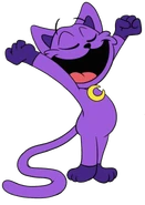 A unused artwork of CatNap yawning.