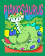 The artwork of the Pianosaurus T-Shirt (1)