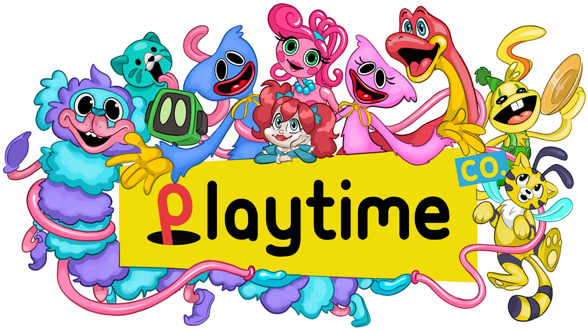 Poppy Playtime Horror Video Game Playtime Co Logo Characters T Shirt