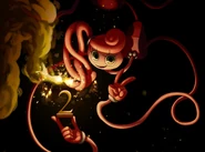 The second of the Countdown to Goodbye 2024 images. When all three are overlaid, the smoke trails form Doey's tattoo.