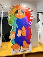 Yarnaby's real-life standee.