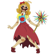 An unused damaged Miss Delight artwork.