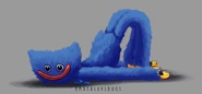 Artwork of a Huggy Wuggy toy.