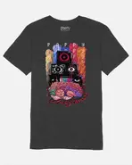 Columns of Doey's clay behind everything on the T-Shirt (Gray).