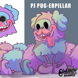 Old to new Pug-A-Piller (Poppy Playtime) - Fanart by