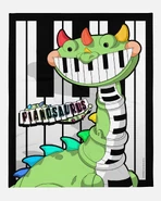 Pianosaurus Key Throw Blanket.