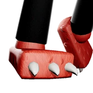 A shoe cosmetic depicting a cartoonish version of Boxy Boo.