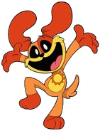 A promotional artwork of DogDay jumping.