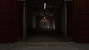 The outside of the Warden's office.